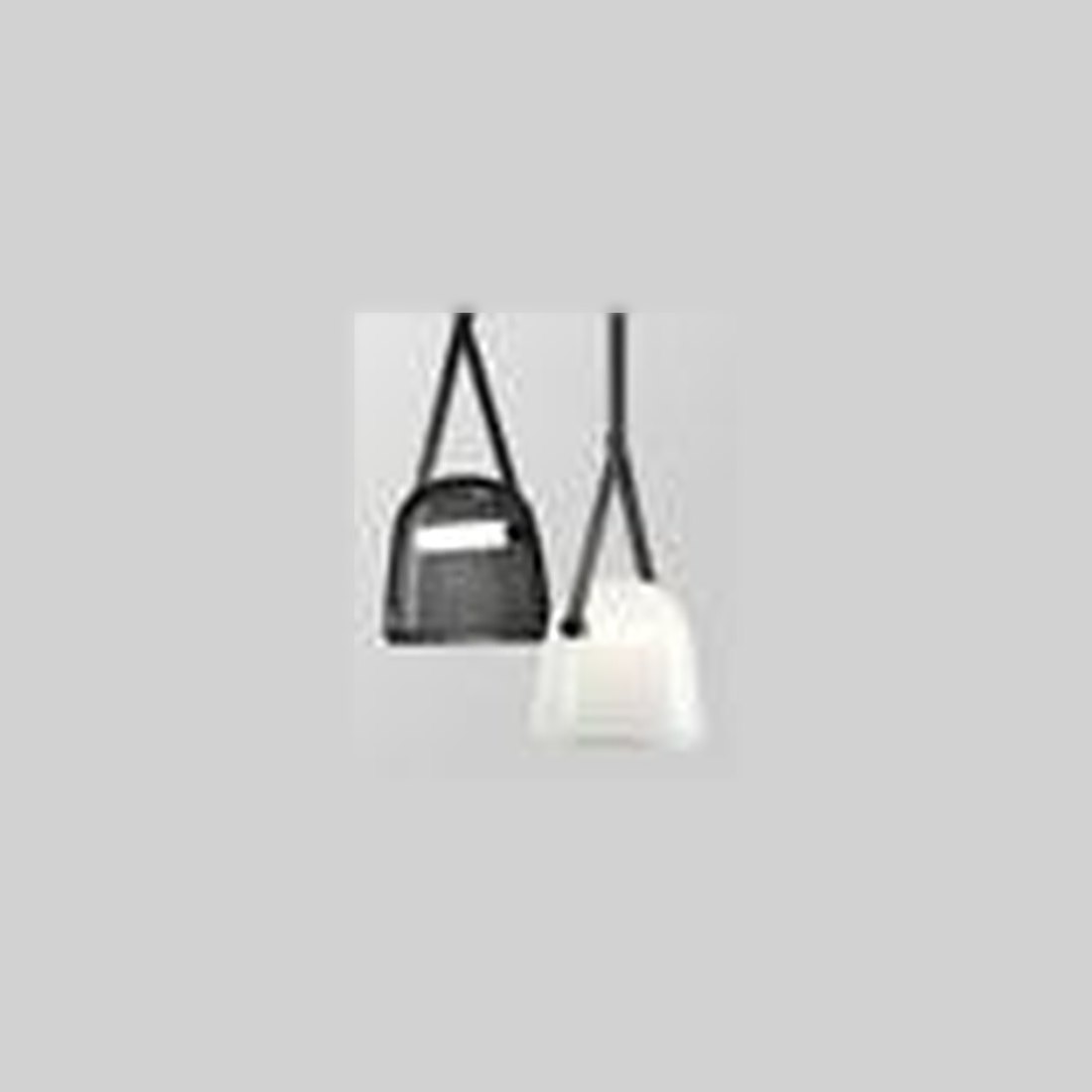 Black & White Glass Pendant with Leather