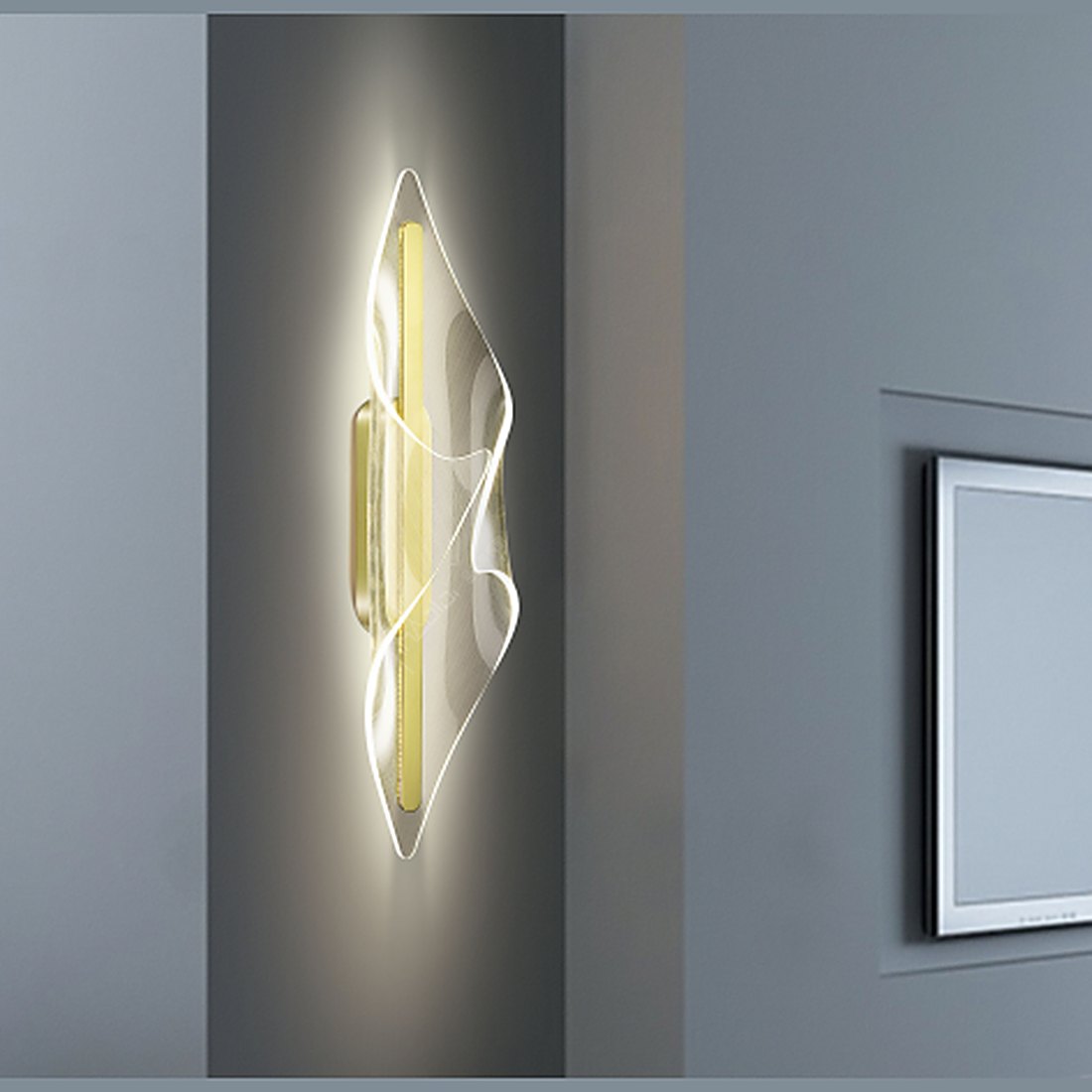 Ribbon Acrylic Wall Light 44 cm